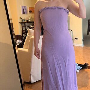 Purple Strapless Dress